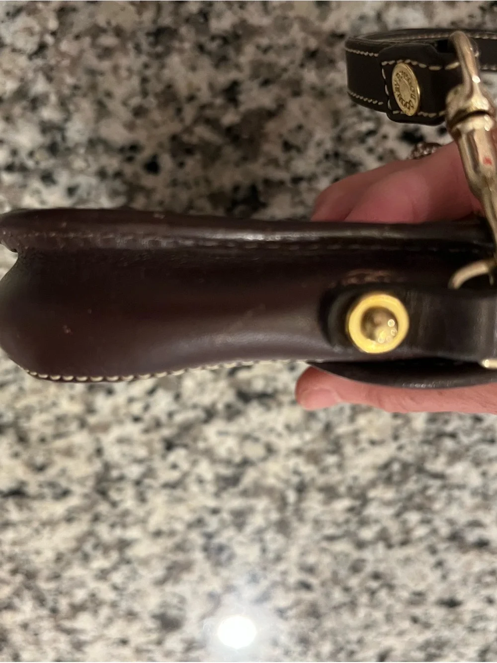 Dooney & Bourke Tan/Brown Signature Canvas Wristlet